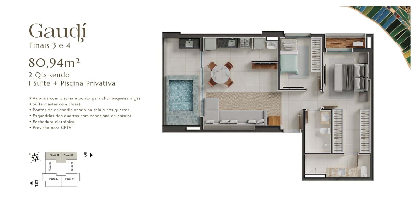 Apartamento Gaudí 85 m²