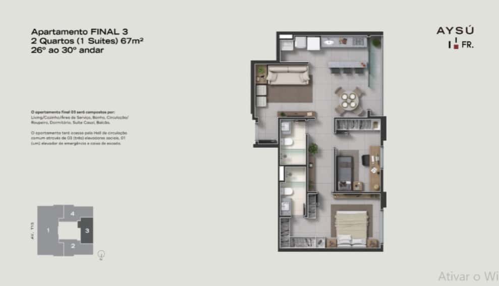 Ágio Apartamento Aysú 67m²