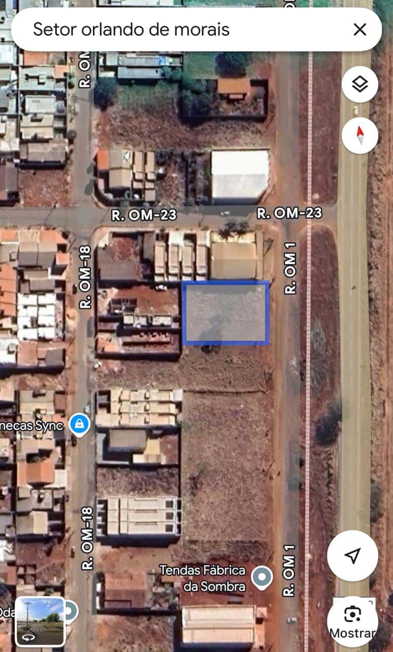 Lote no Setor Orlando de Morais 525m²