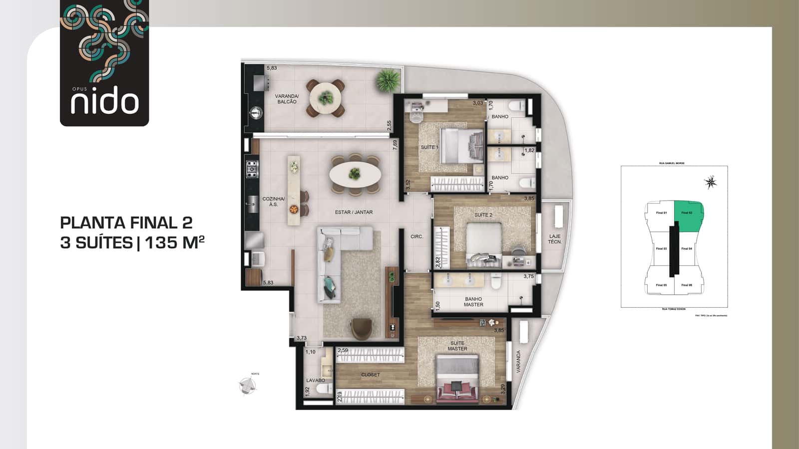 Apartamento OPUS Nido 135,36m2 - final 02