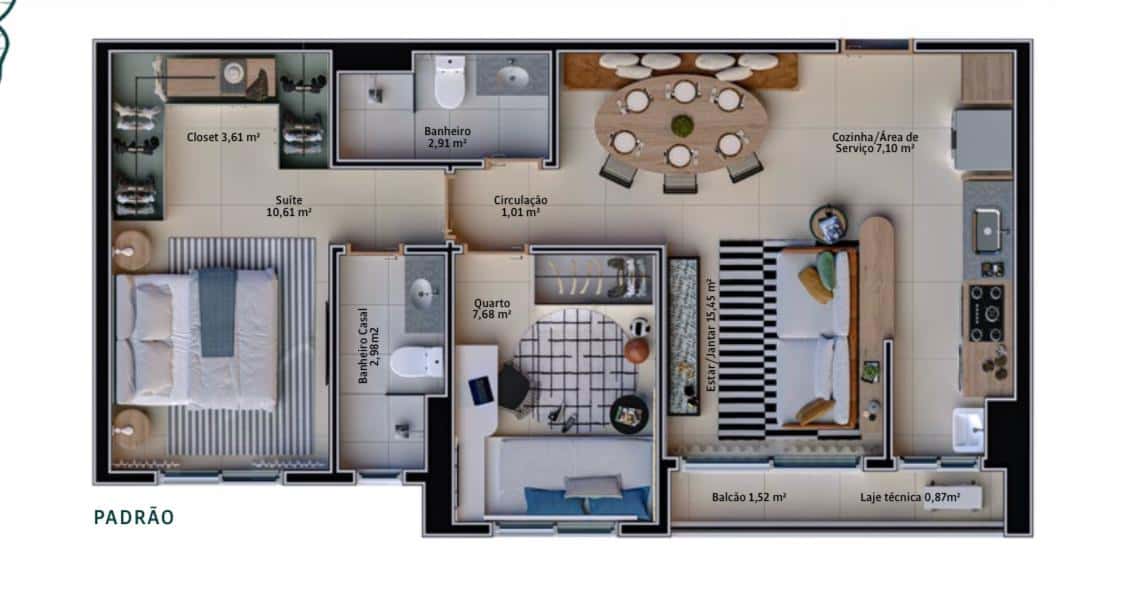 Ágio Inside Residence 63m²