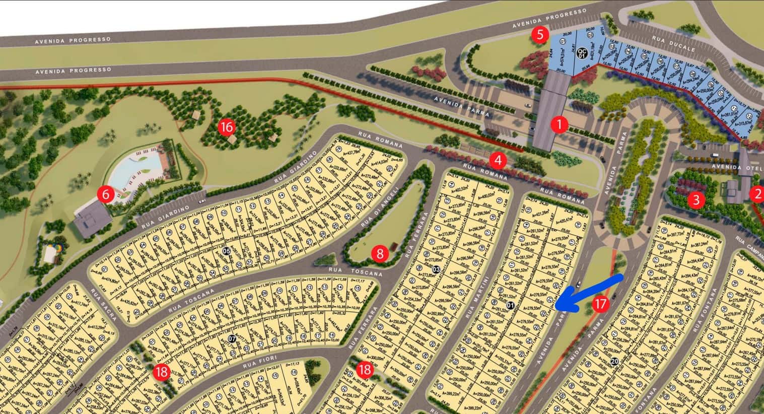Lote Cond. Jardins Parma 279m²
