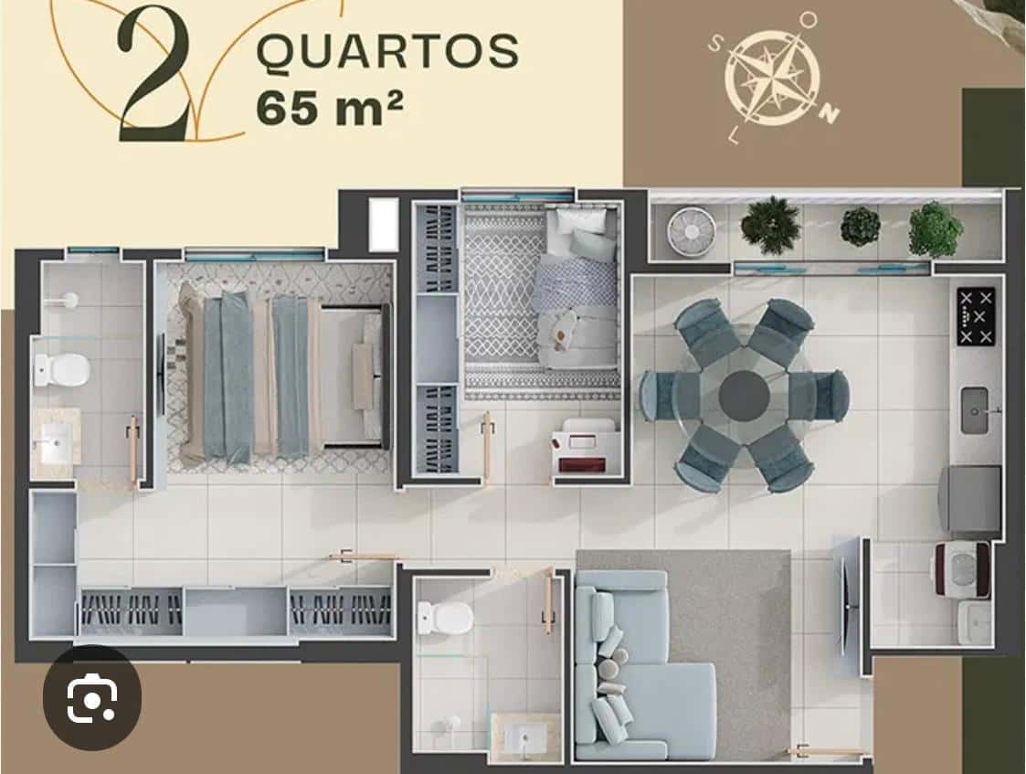 Ágio Apartamento Solo Vaca Brava 65m²