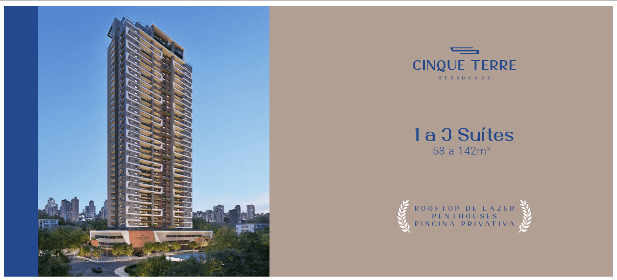 Agio de Apartamento Cinque Terre Residenze 109M²