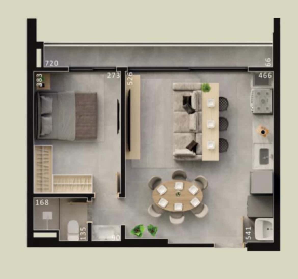 Apartamento Setor Pedro Ludovico 50,82m²