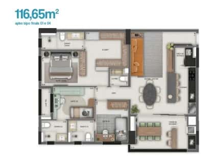 Apartamento Closer 23 116m²