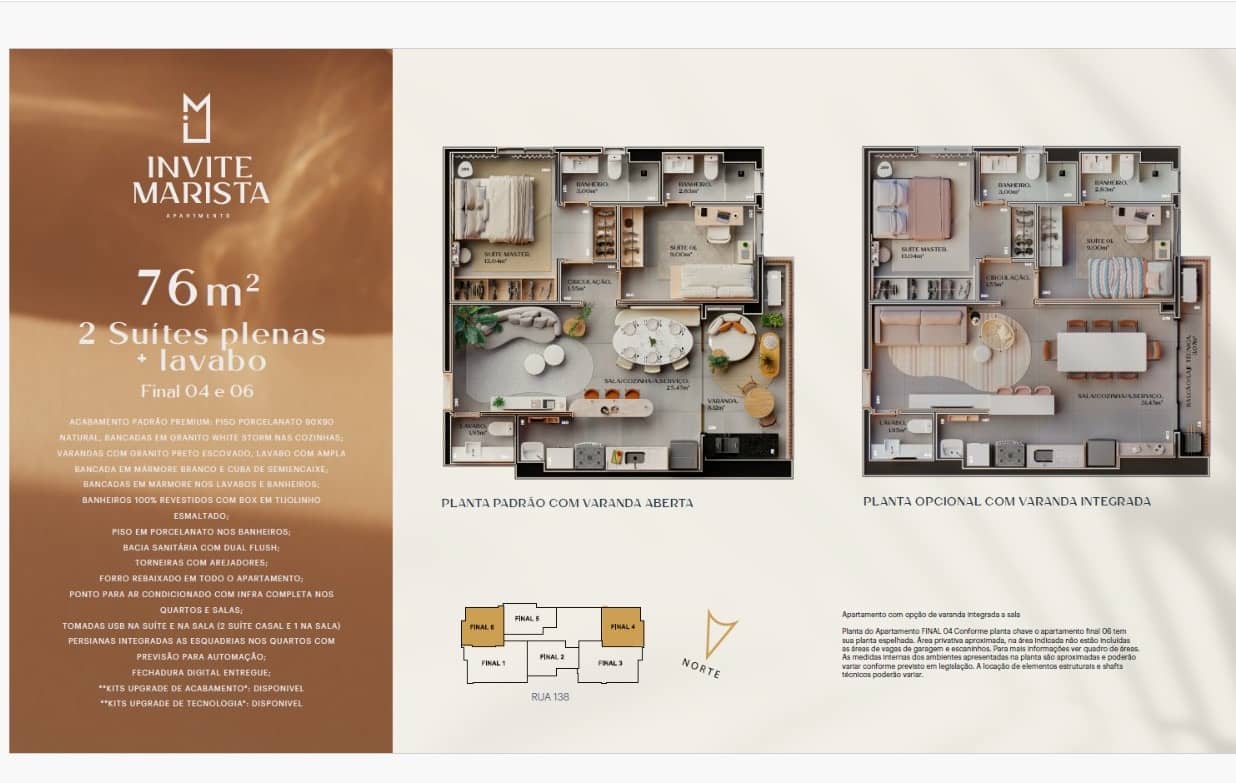 Apartamento Invite Marista 76m²