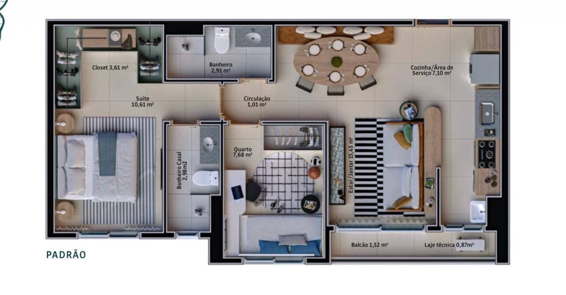 Ágio Inside Residence 63m²