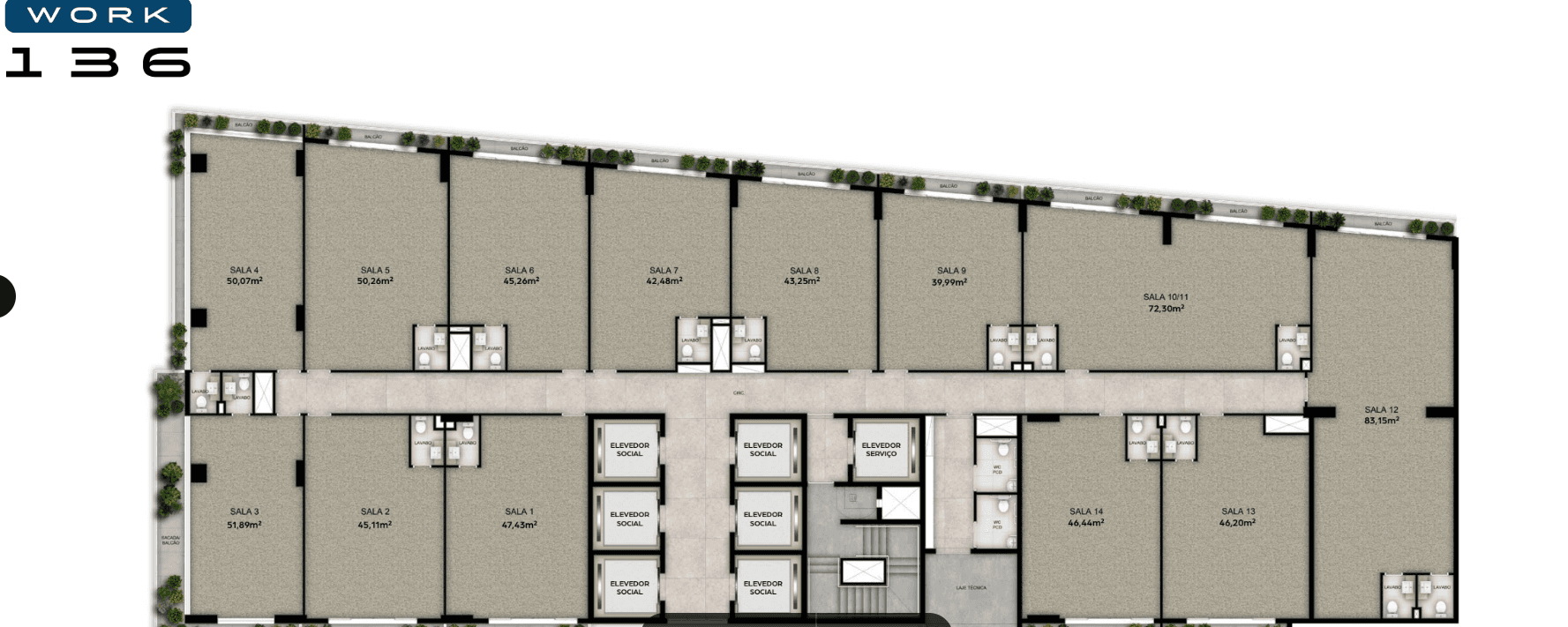 Sala Comercial OPUS GEO WORK 136 40m²