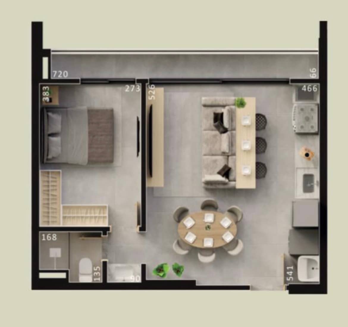 Apartamento Setor Pedro Ludovico 50,82m²