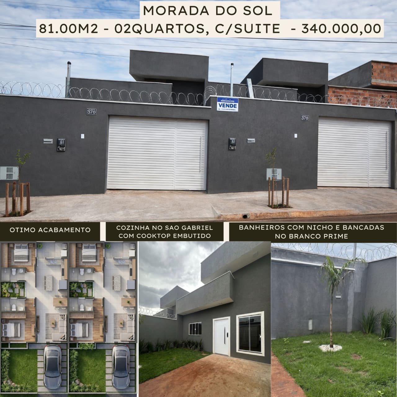 Casa Morada do Sol Goiânia - 81m²