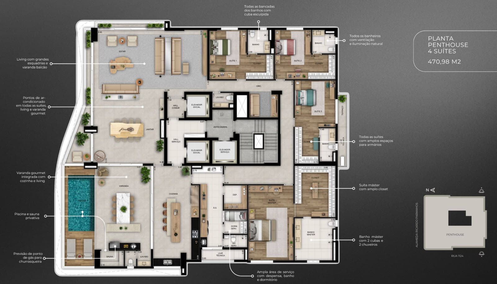 Agio Cobertura - OPUS SENSE - 470m²
