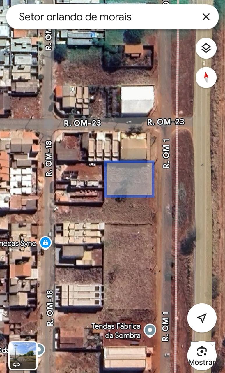 Lote no Setor Orlando de Morais 525m²