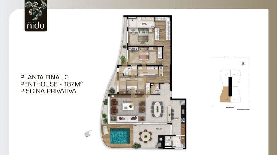 Ágio Penthouse Opus Nido Serrinha 187m²