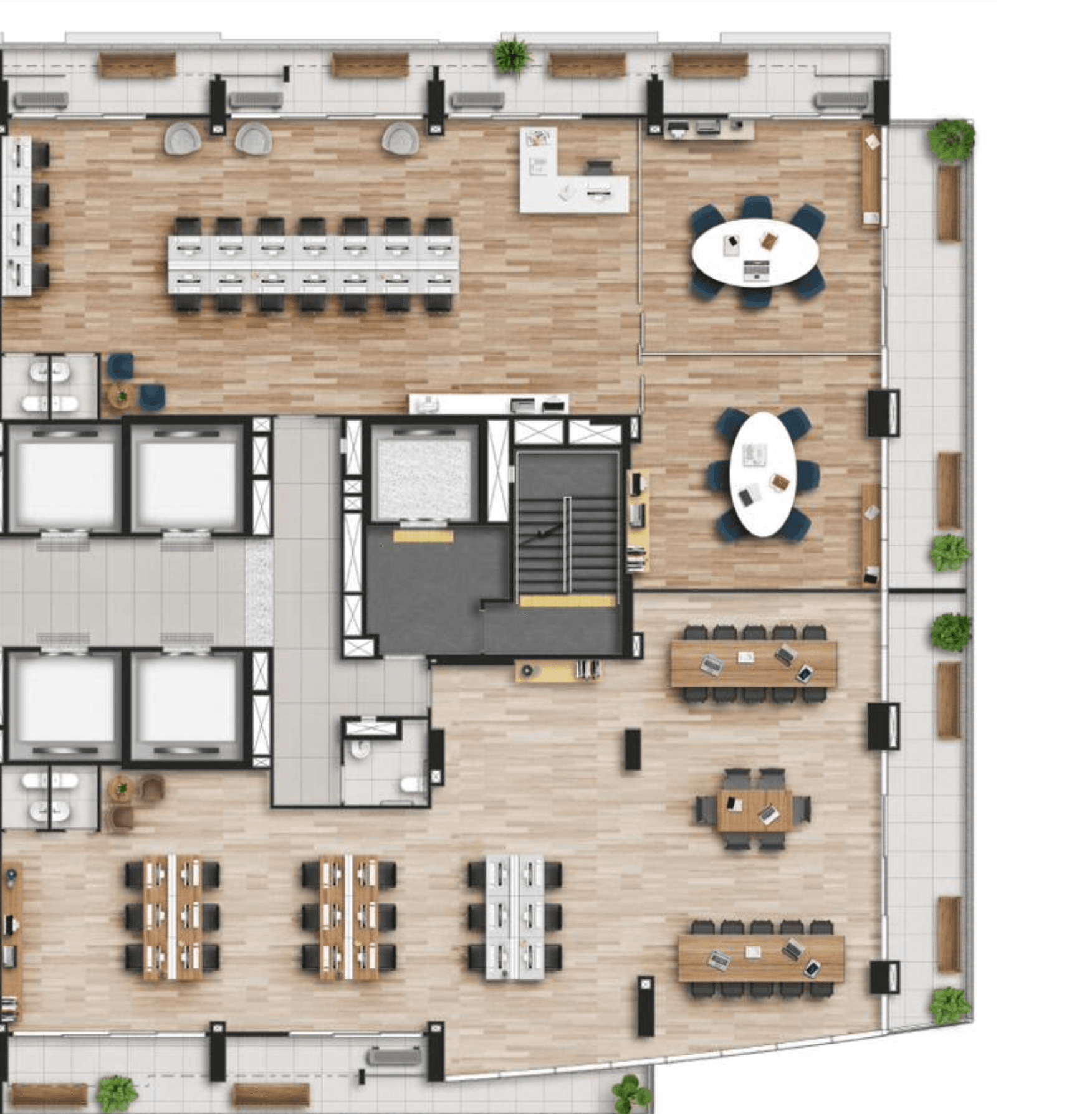 Salas Comerciais Metropolitan Genebra - Meia Laje - 444 m²
