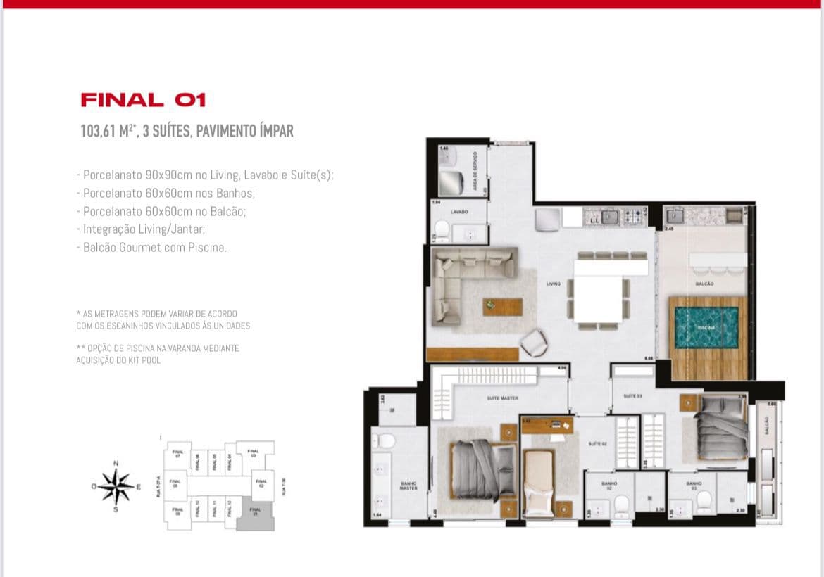 Apartamento no City Haut - 103m²