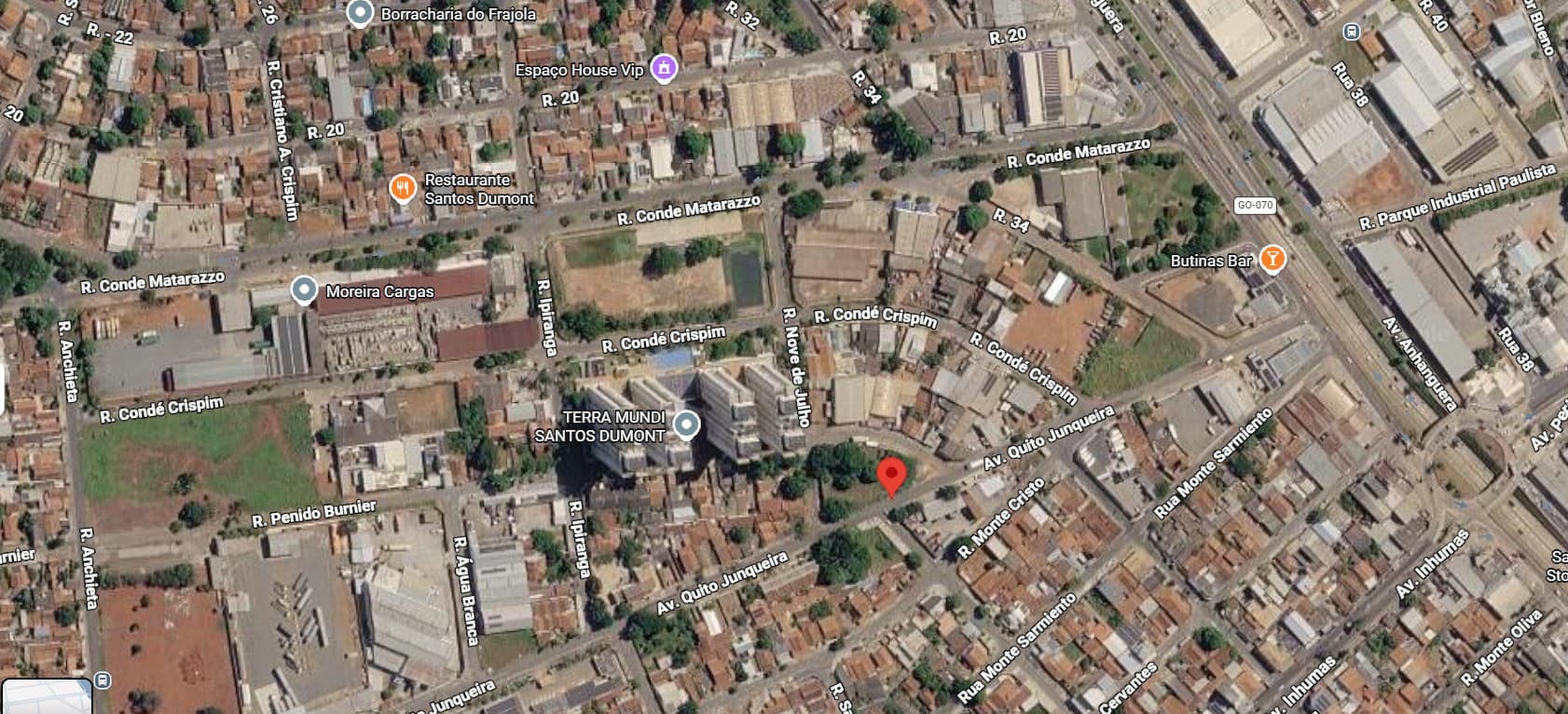 Área residencial atrás do Hugol com 2480 metros quadrados uma quadra inteira vista livre todos os lados