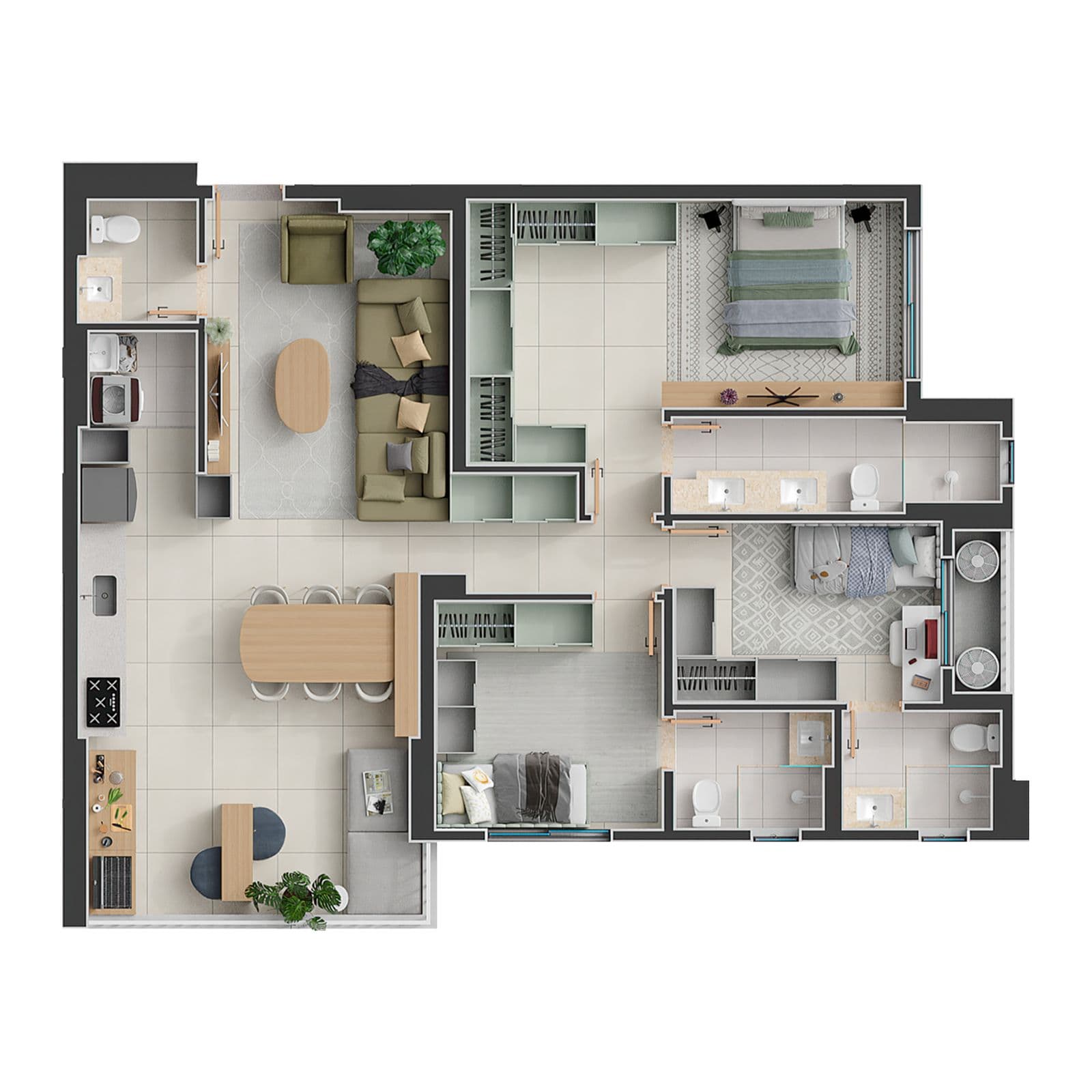 Apartamento  Solo Vaca Brava 109m²