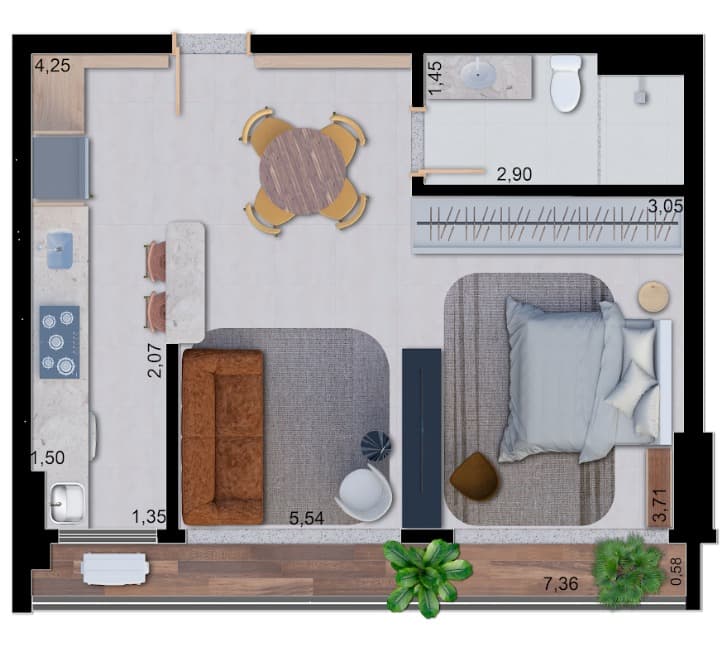 Residence NOAH SIM HOME - Senador Canedo 47,78m²