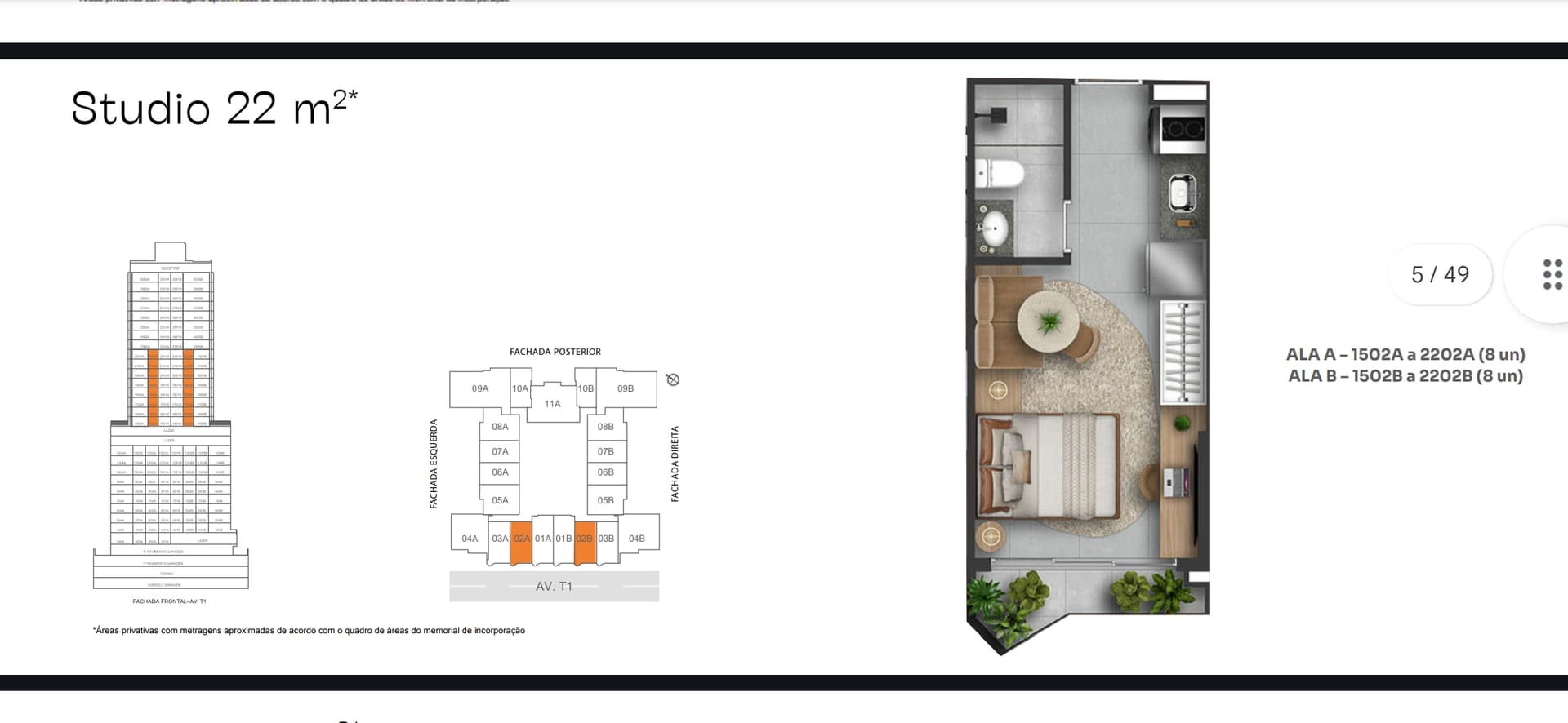Apartamento Nomad Modern Life Studio 22m²