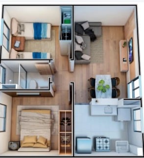 Apartamento Residencial Alfa 42m²