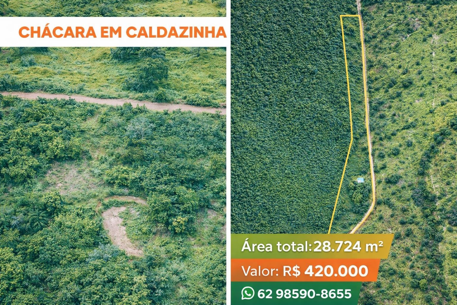 Chacara Caldazinha Estrada para Bonfinopolis 28.724 m²