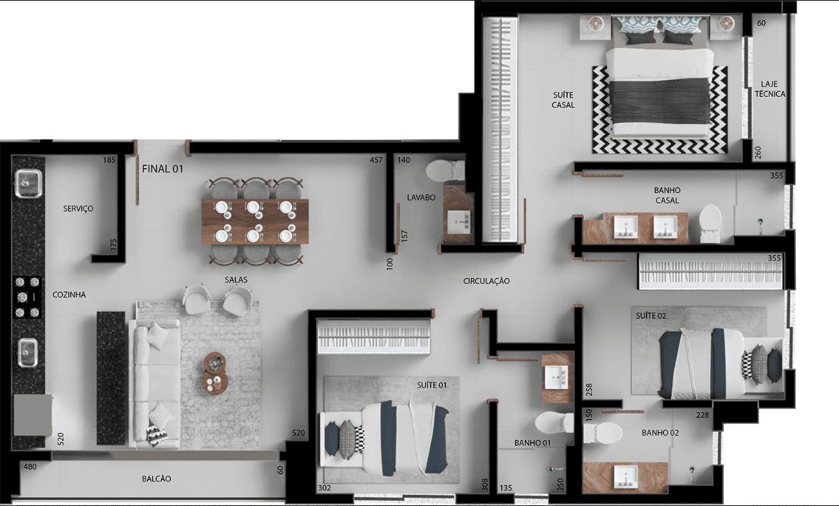 Apartamento Lake Housr 98m²