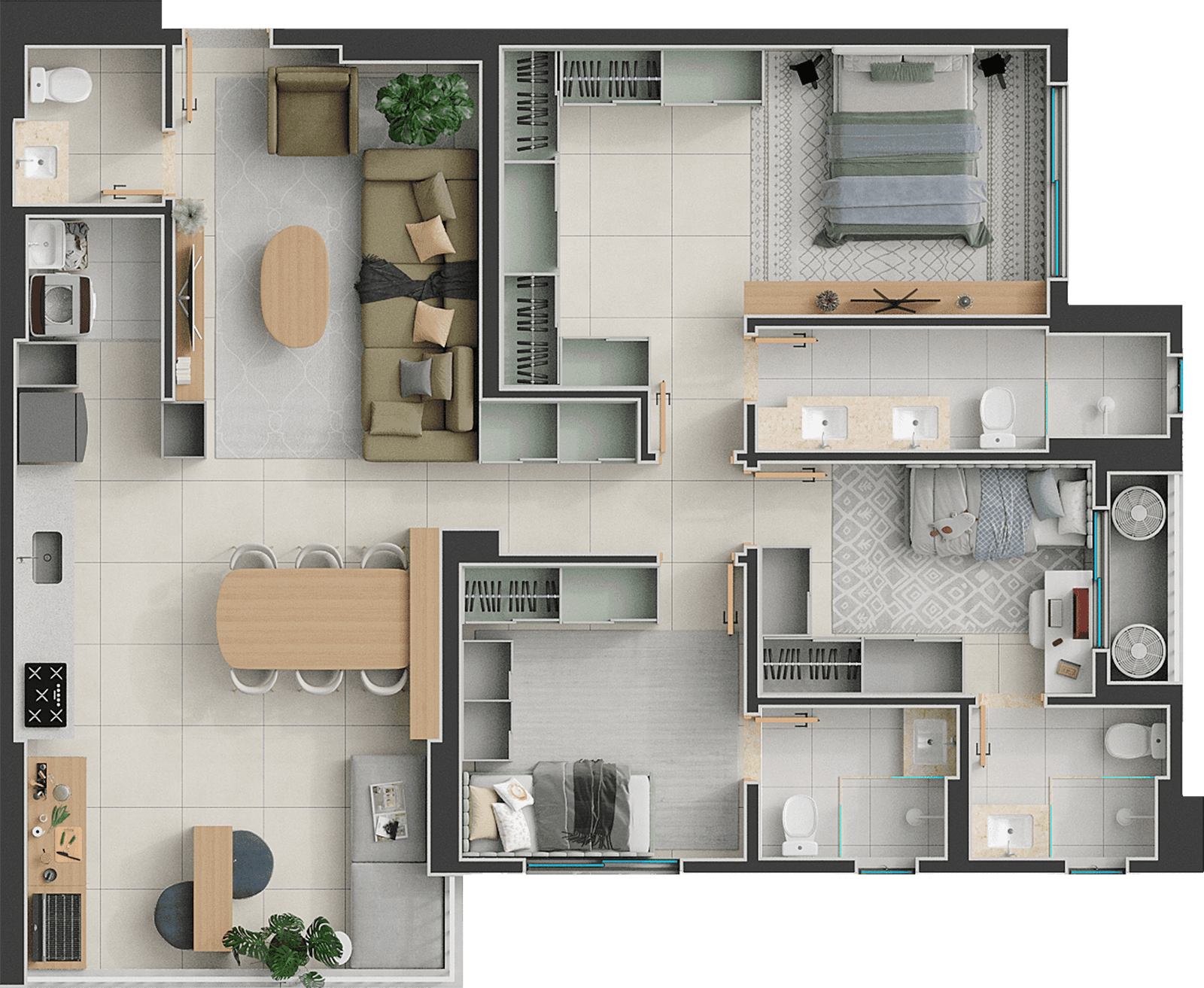 Ágio Apartamento Solo Vaca Brava 109m²