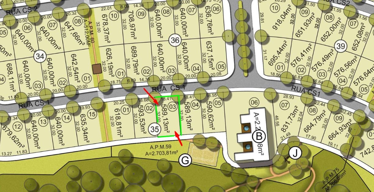 Lote Fundo Mata Cond. Plateau Dor Unique 589m²