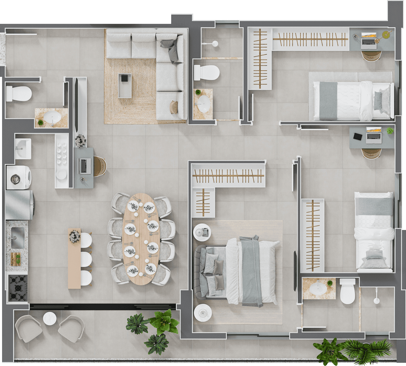 Ágio Apartamento Orby Flamboyant 84m²