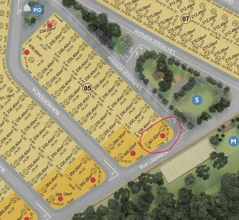 Lote Jardins Versalhes 361,82 m²