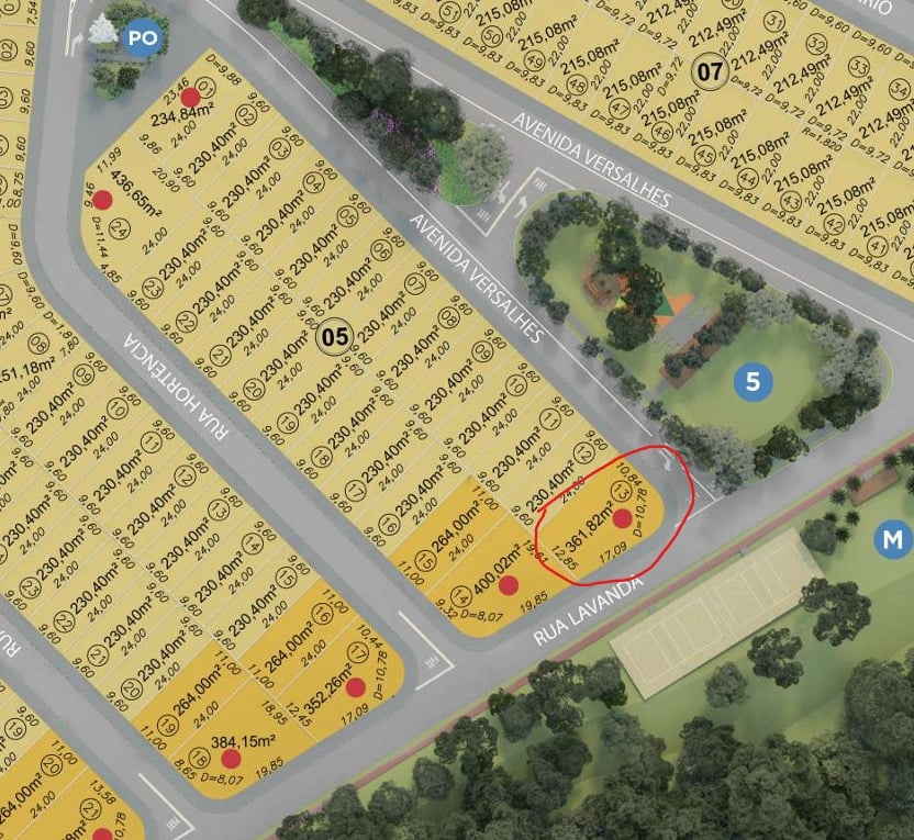 Lote Jardins Versalhes 361,82 m²