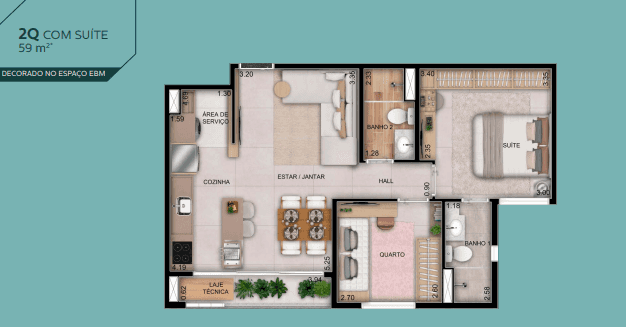 Apartamento Wish Trinta e Sete 59m²