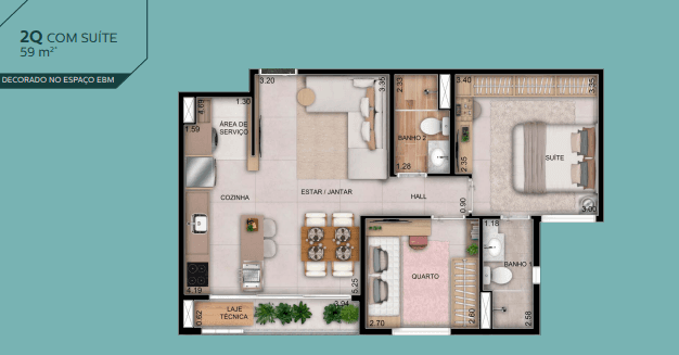 Apartamento Wish Trinta e Sete 59m²