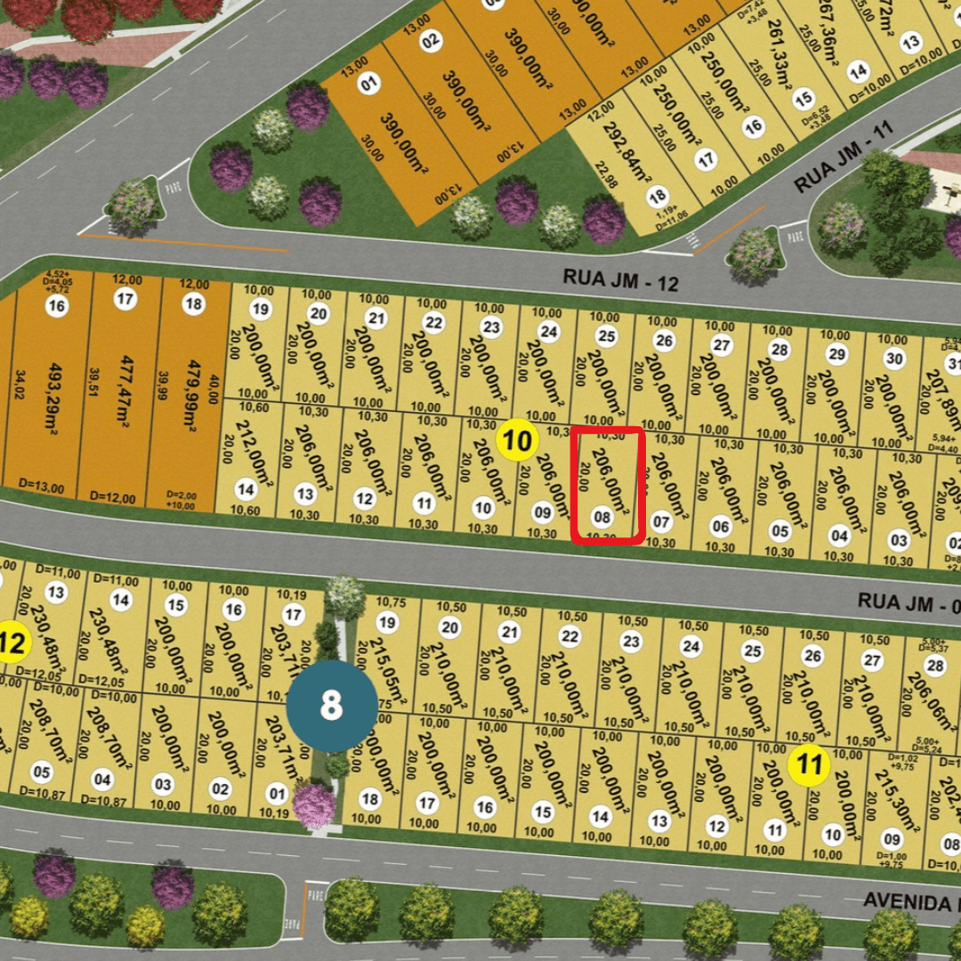 Lote Jardins Miami 206m² - Ágio