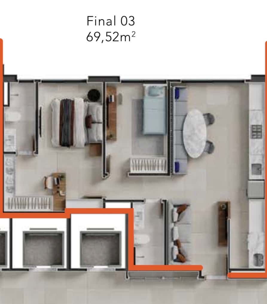 Emirates Parque Flamboyant - Torre Istambul 69m²