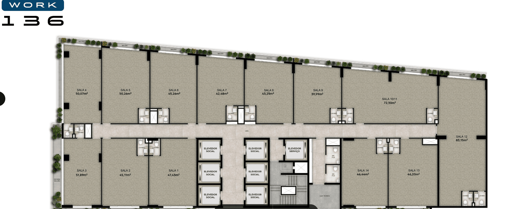 Sala Comercial OPUS GEO WORK 136 40m²