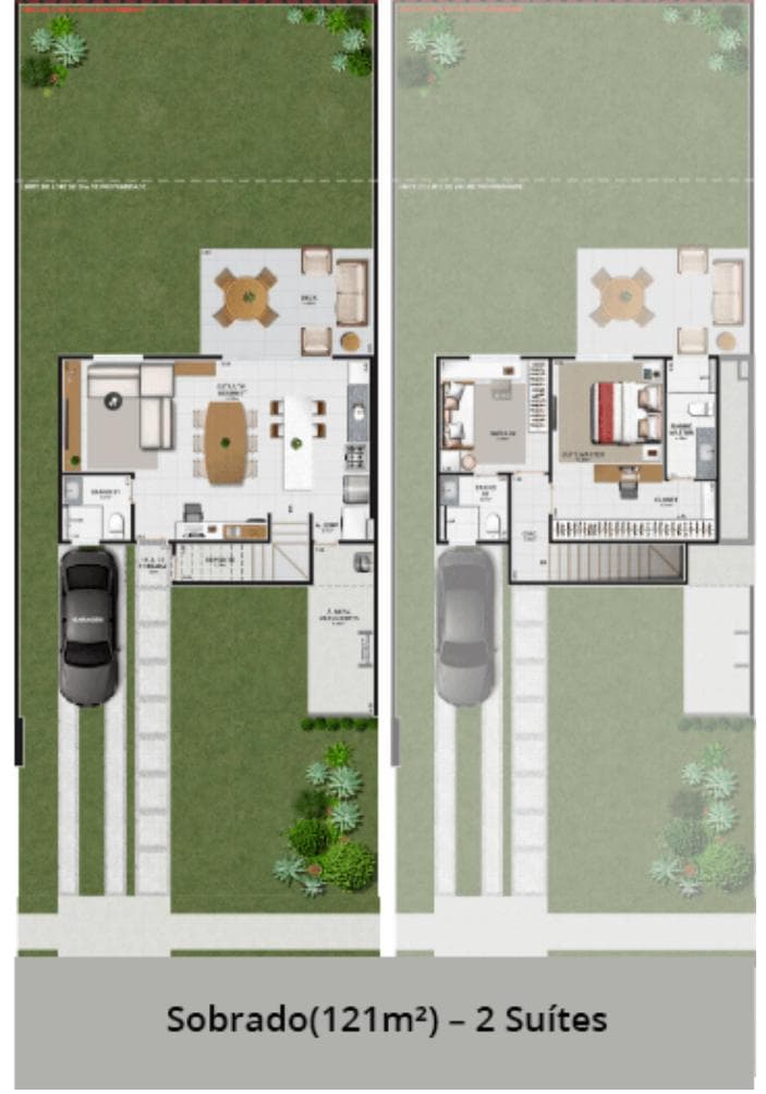 Casa Cond. Jardins Berlim 121m²