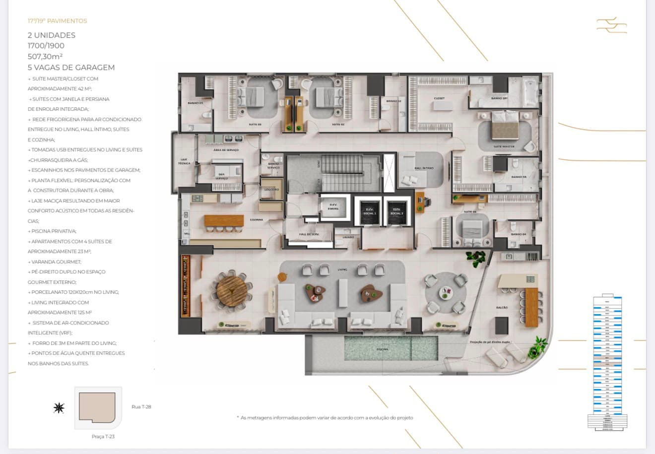 Apartamento CITY 23 1900 - 500 m²