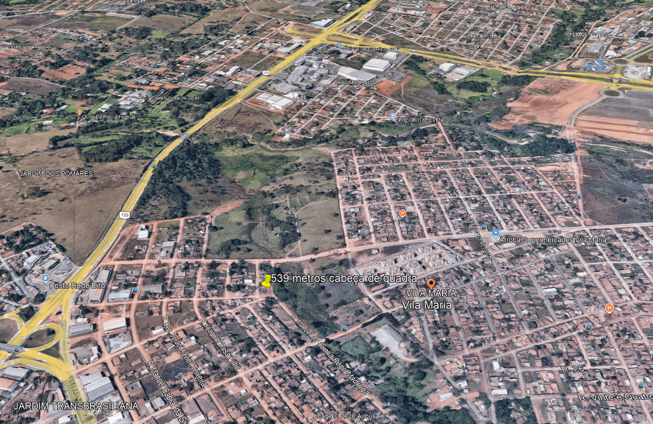Lote 539 metros na vila maria excelente para galpão cabeça de quadra a poucos metros da Br-153