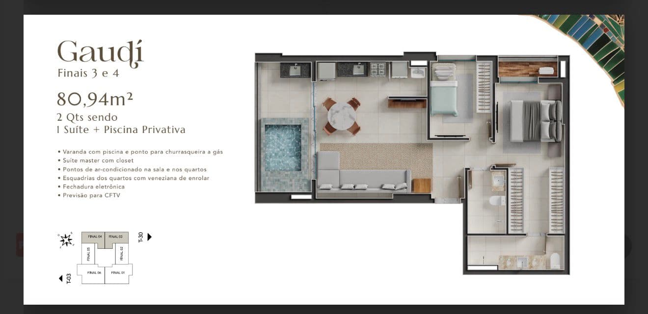 Apartamento Gaudí - Setor Bueno - 80m²