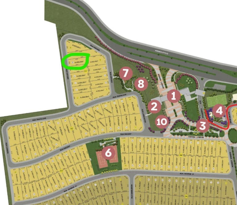 Lote Jardins Londres com 600 m²