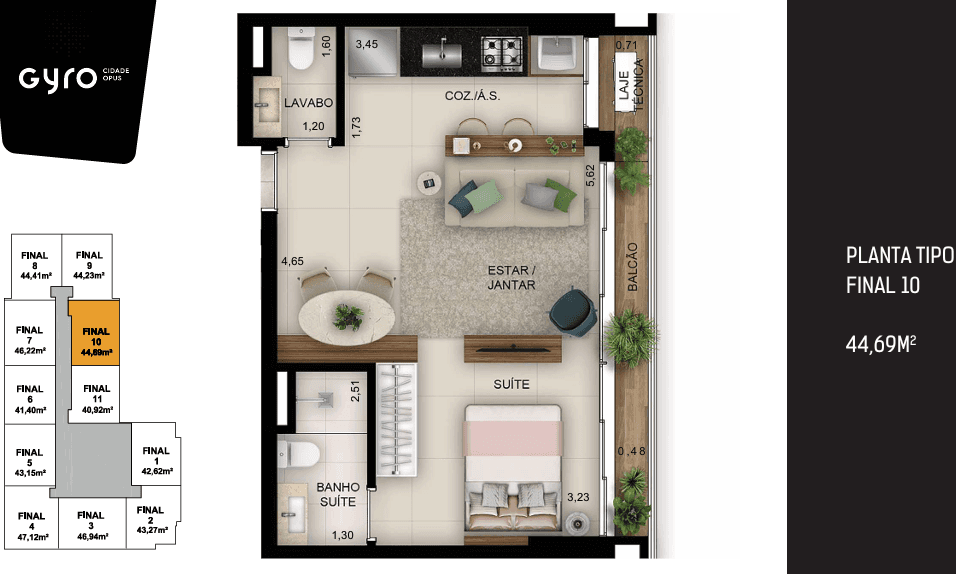 ÁGIO STUDIO GYRO CIDADE OPUS